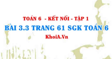 Bài 3.3 trang 61 SGK Toán 6 tập 1 Kết nối tri thức